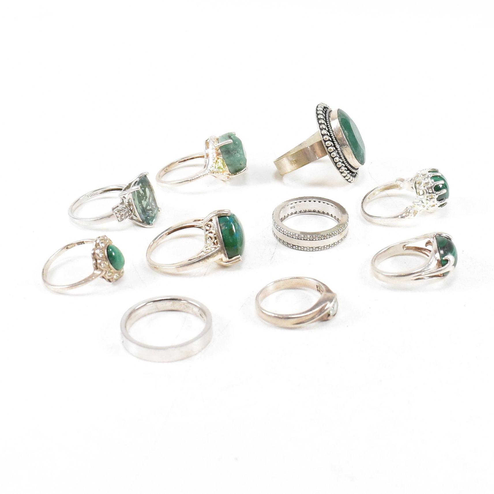 COLLECTION OF 925 SILVER & GEM SET RINGS - Image 6 of 9