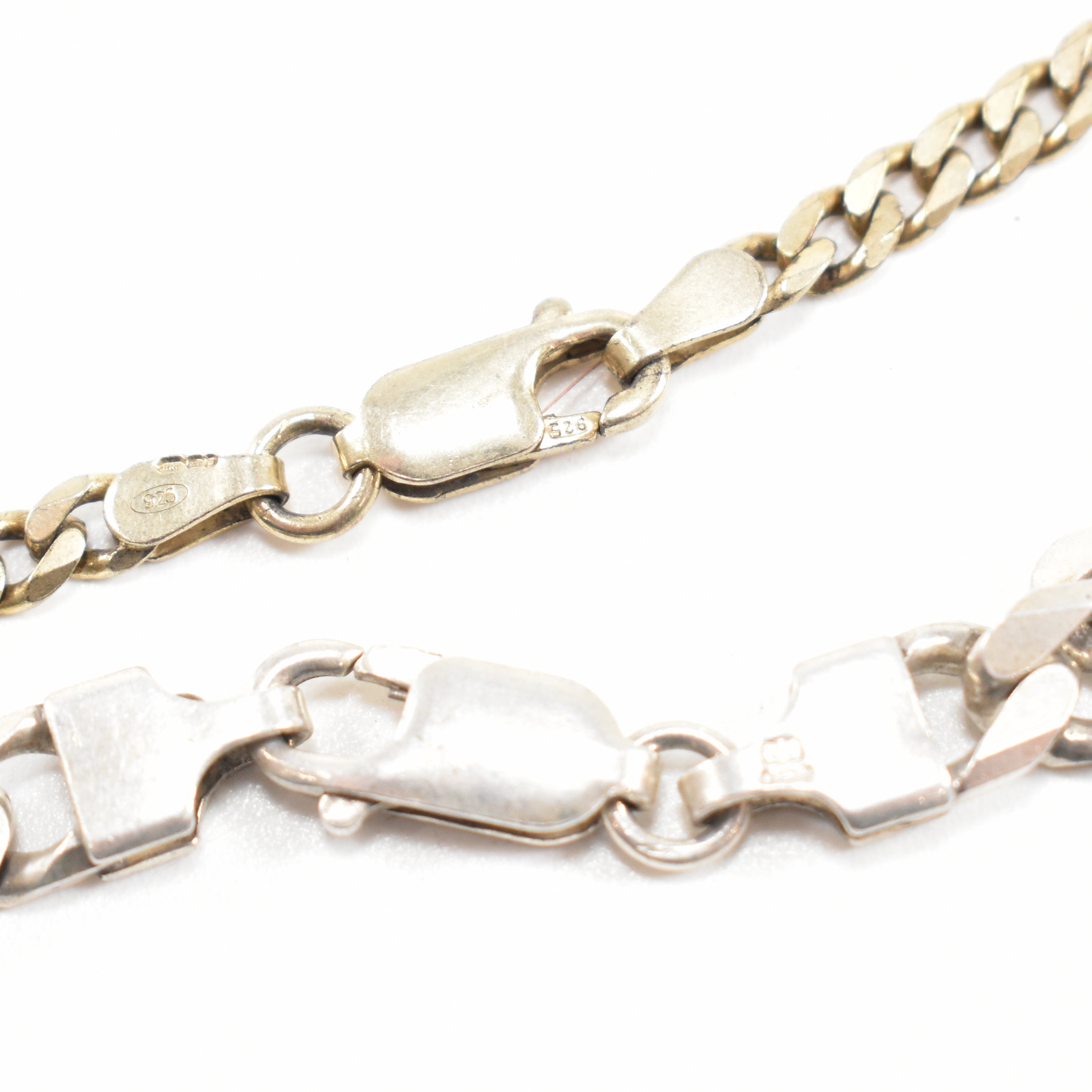 TWO HALLMARKED 925 SILVER CHAIN LINK NECKLACES - Image 5 of 6