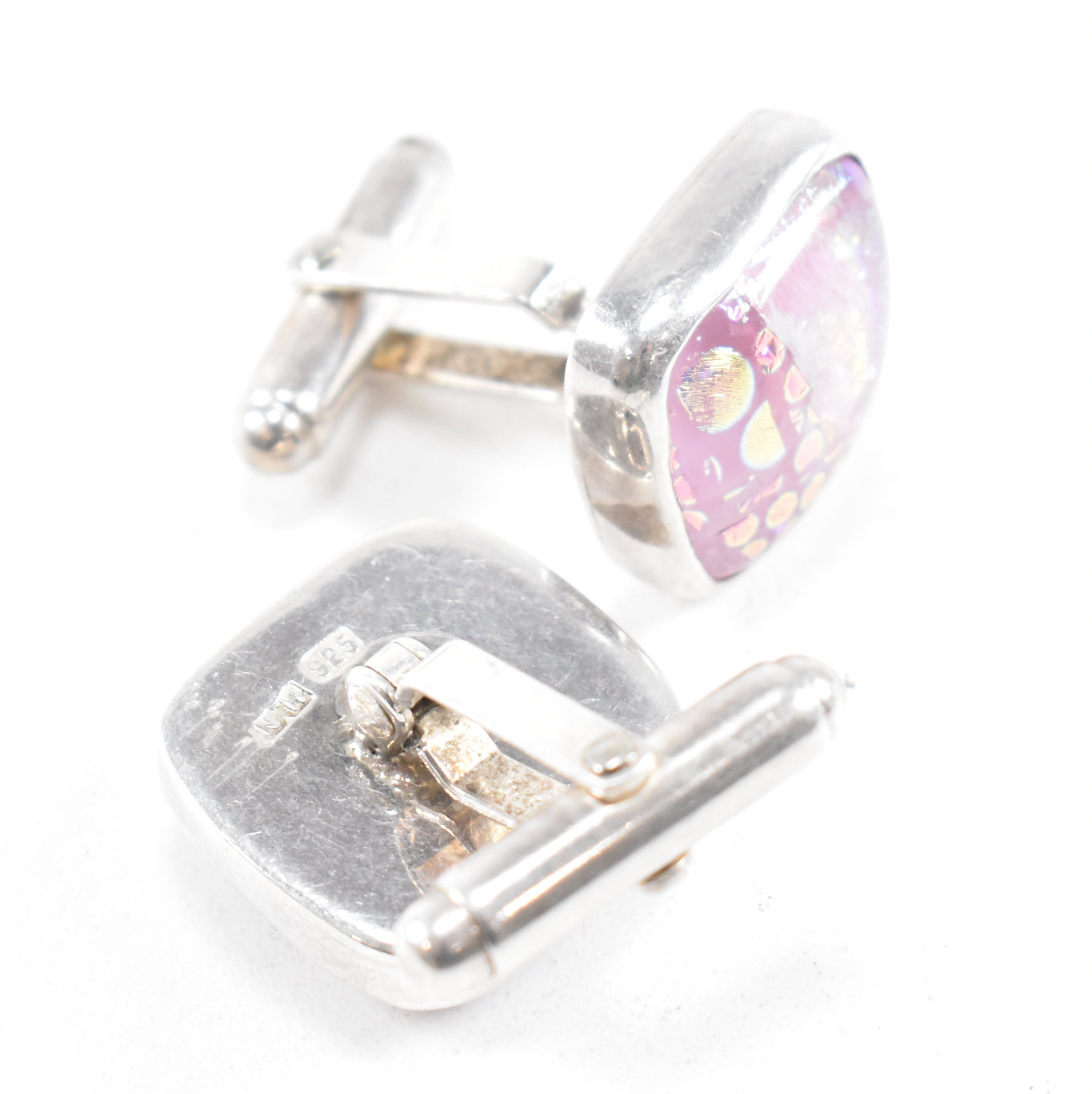 SELECTION OF 925 SILVER & GEM SET CUFFLINKS - Image 5 of 7