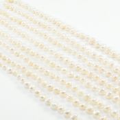 TWO STRINGS OF CULTURED BAROQUE PEARLS