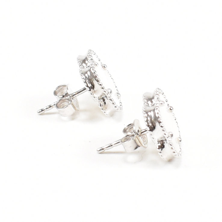 PAIR OF SILVER & MOTHER OF PEARL STUD EARRINGS - Image 6 of 8