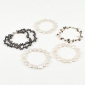 COLLECTION OF ASSORTED CULTURED PEARL BRACELETS