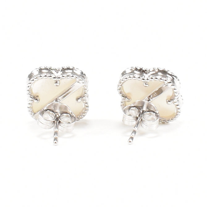 PAIR OF SILVER & MOTHER OF PEARL STUD EARRINGS - Image 7 of 8