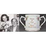 MORECAMBE & WISE - ERNIE & DOREEN WISE - PERSONALLY OWNED CUP