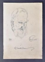 GEORGE BERNARD SHAW (1856-1950) - AUTOGRAPHED SKETCH