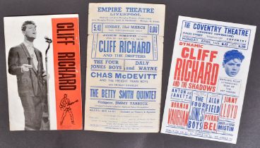 1950S CLIFF RICHARD PROGRAMME & FLYERS