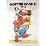 MOTT THE HOOPLE - 1970S MIDNIGHT LADY PROMOTIONAL POSTER