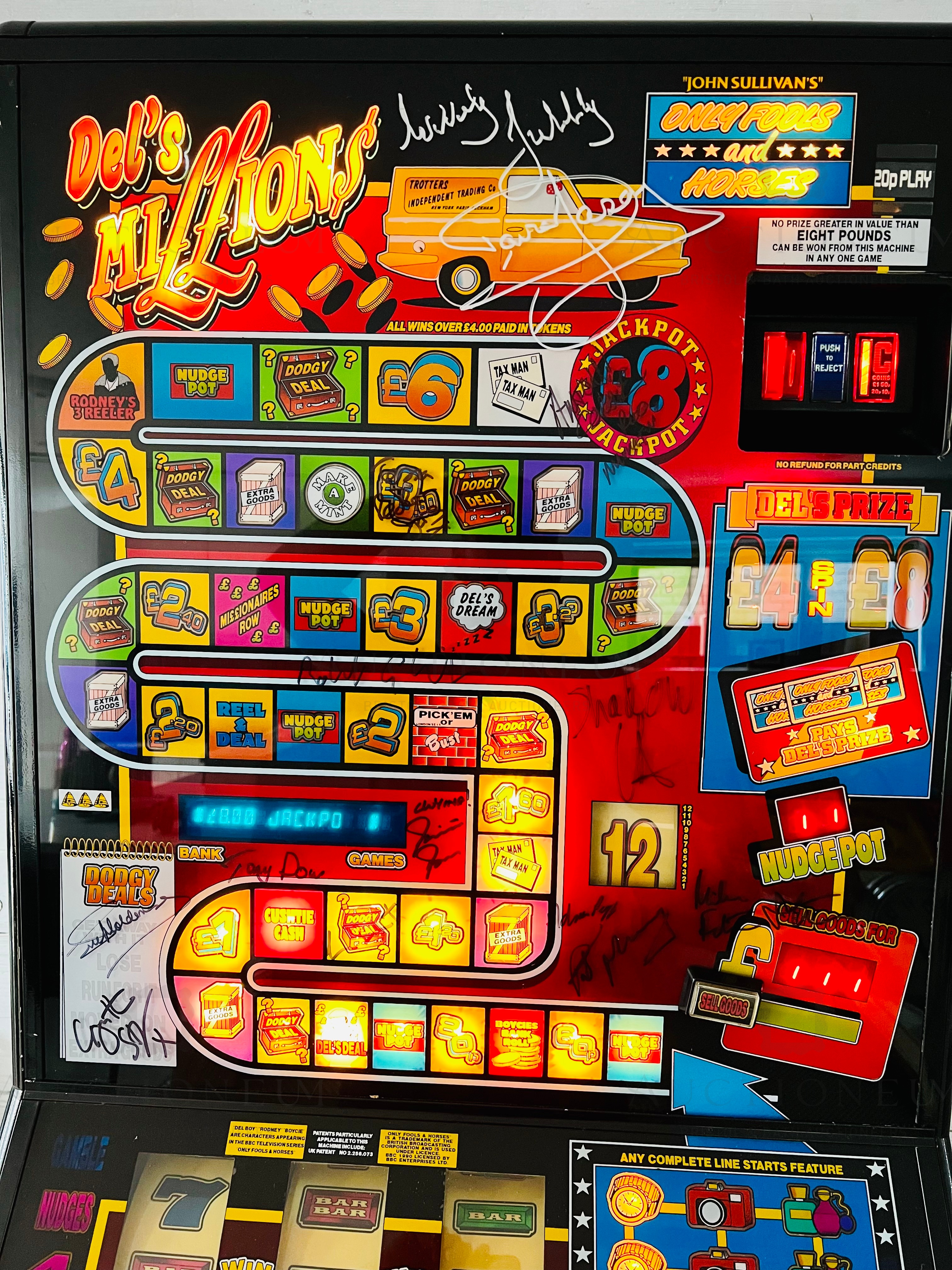 ONLY FOOLS & HORSES - SCARCE 'DEL'S MILLIONS' FRUIT MACHINE - SIGNED - Image 3 of 18