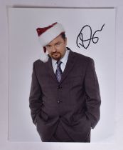 THE OFFICE - RICKY GERVAIS - AUTOGRAPHED 8X10" COLOUR PHOTOGRAPH