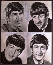 THE BEATLES - 8X10" PHOTOGRAPH SIGNED BY ALL FOUR MEMBERS