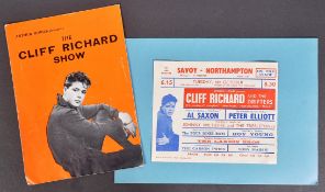 CLIFF RICHARD & THE DRIFTERS - 1959 PROGRAMME & FLYER