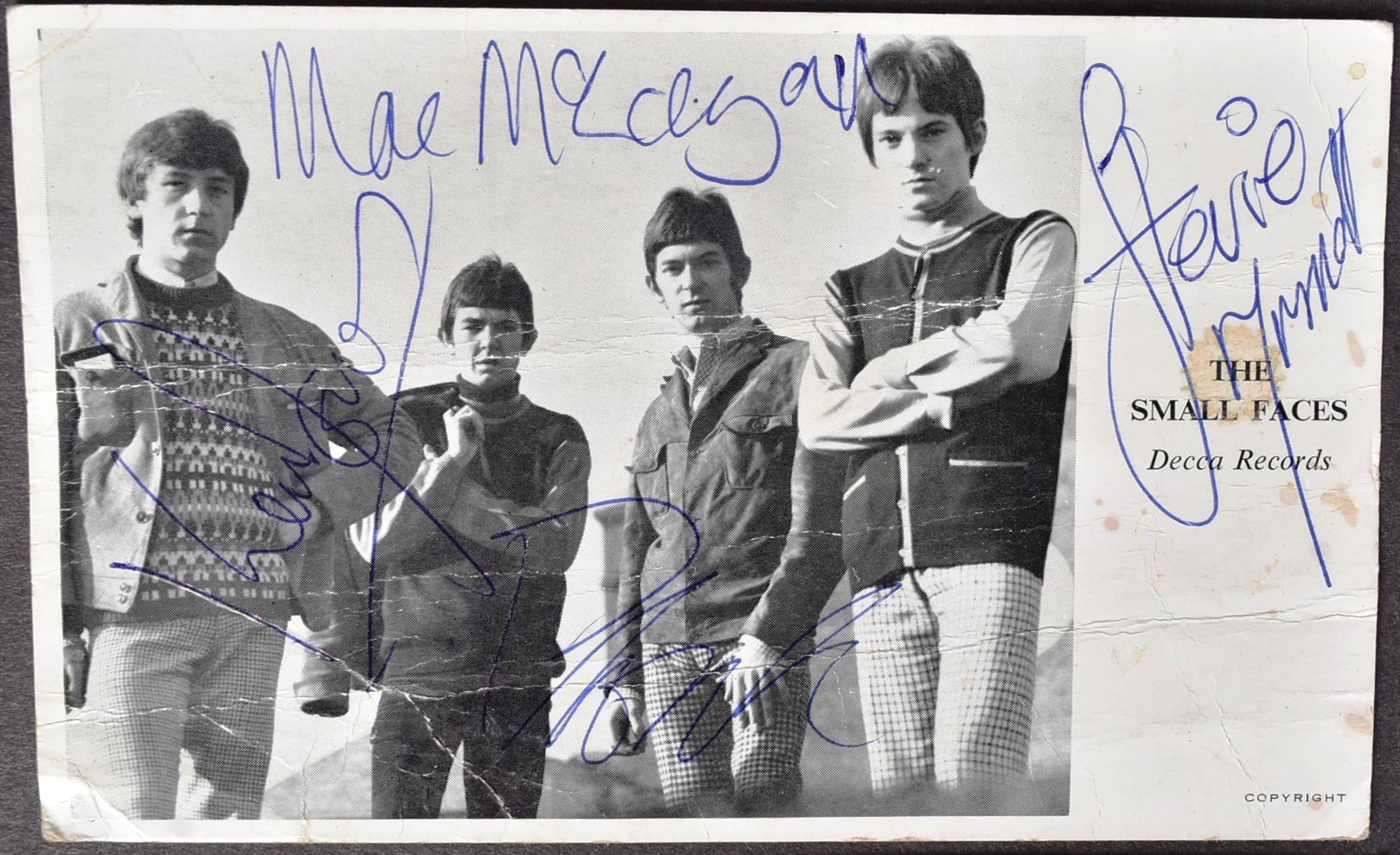 1960S MUSIC AUTOGRAPHS - SMALL FACES, MOODY BLUES ETC - Image 4 of 5