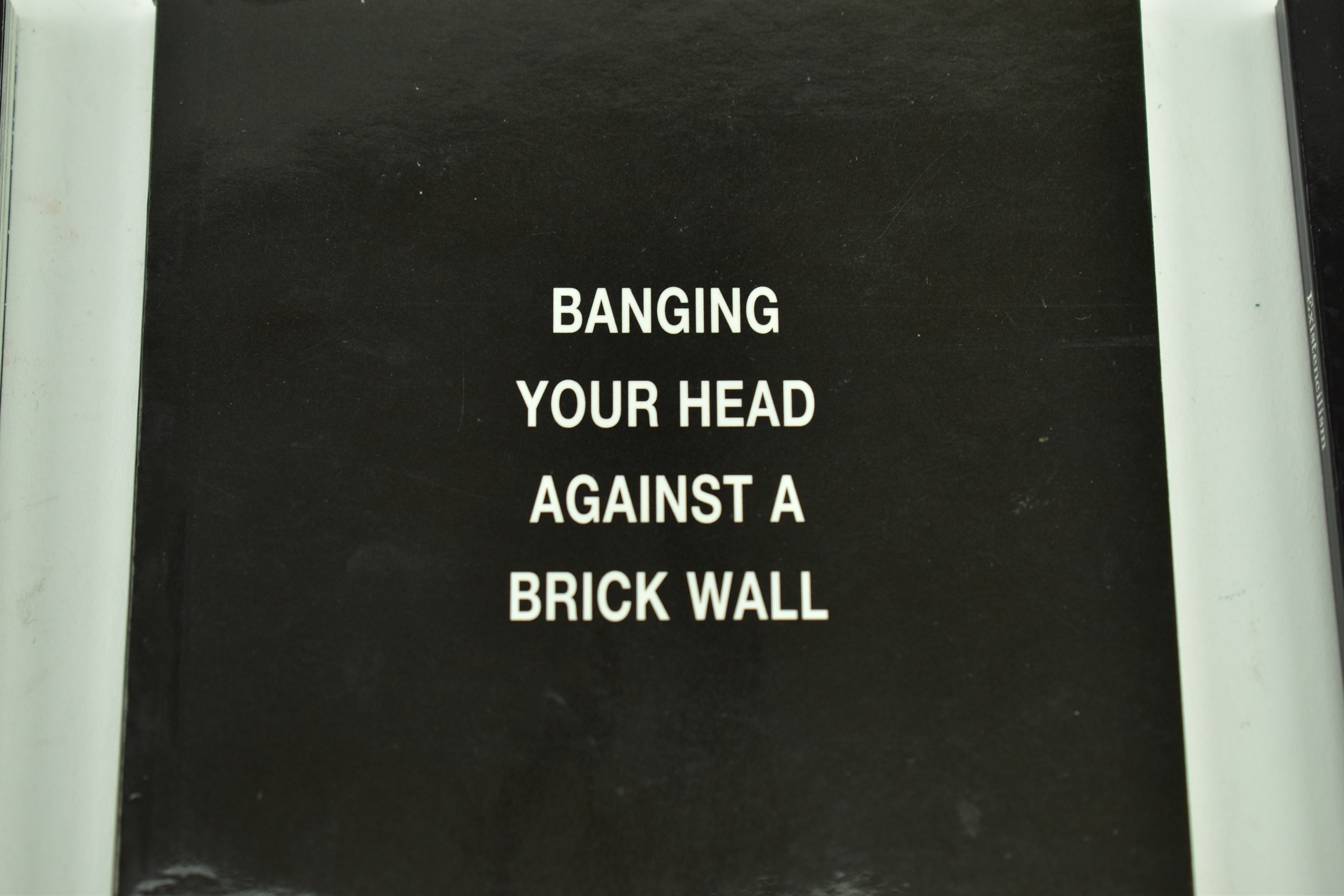 BANKSY - CUT IT OUT/EXISTENCILISM/BANG YR.HEAD AGAINST A WALL - Image 2 of 4