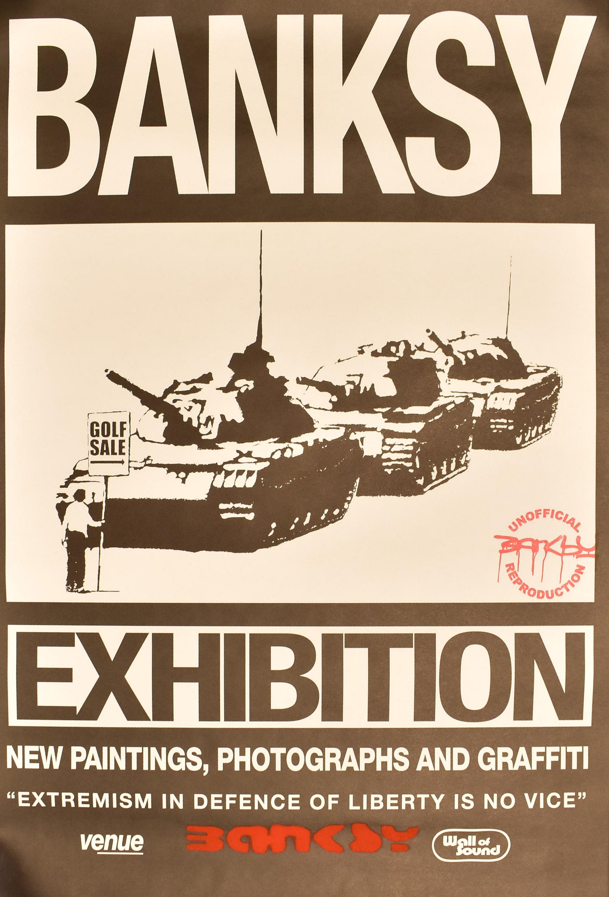 BANKSY - GOLF SALE SEVERNSHED EXHIBITION POSTER 2003