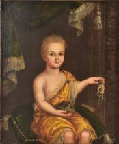 ENGLISH SCHOOL 18TH CENTURY OIL ON CANVAS PAINTING