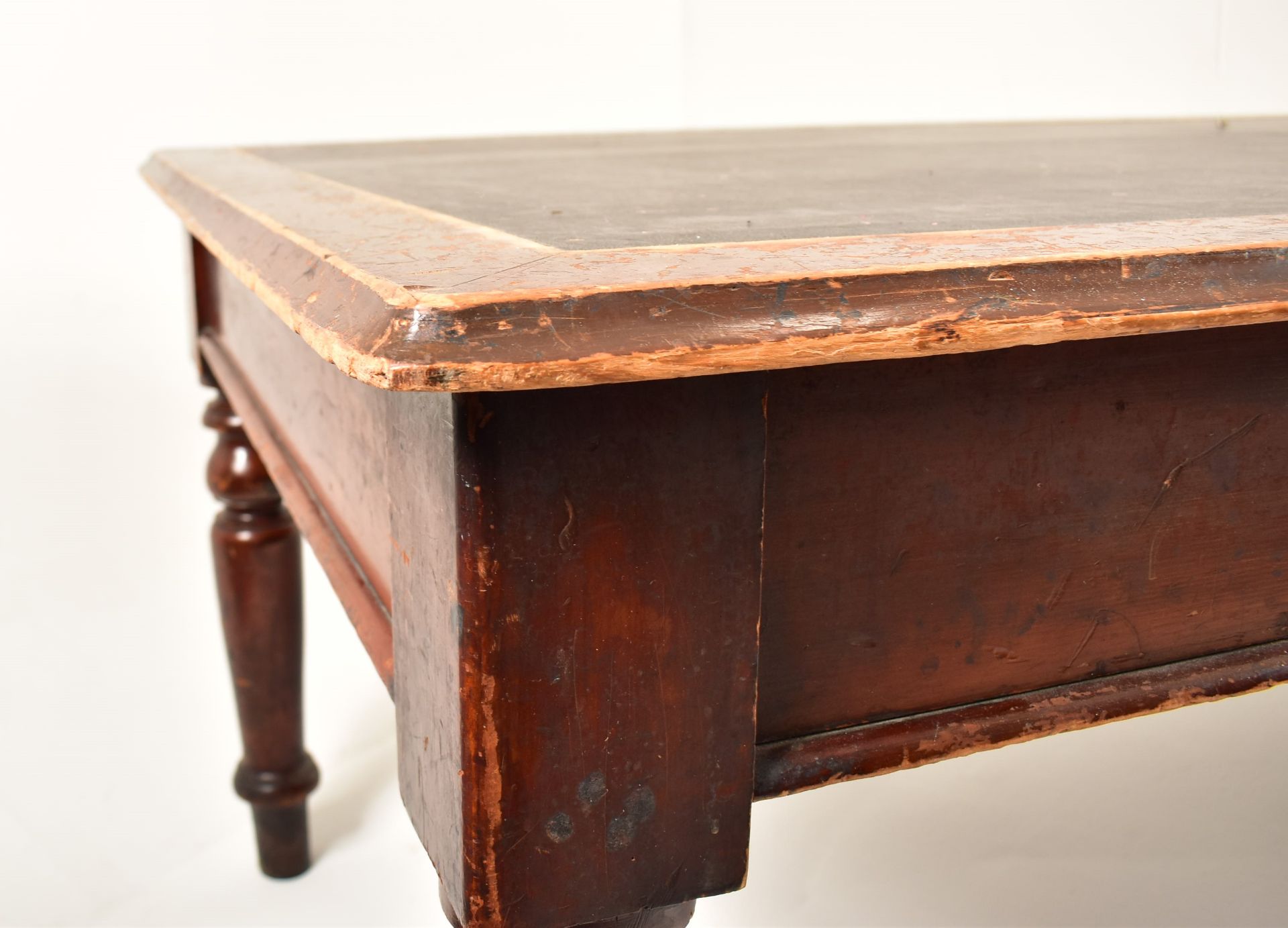 GEORGE III 19TH CENTURY LARGE BOARDROOM LIBRARY TABLE - Image 4 of 6