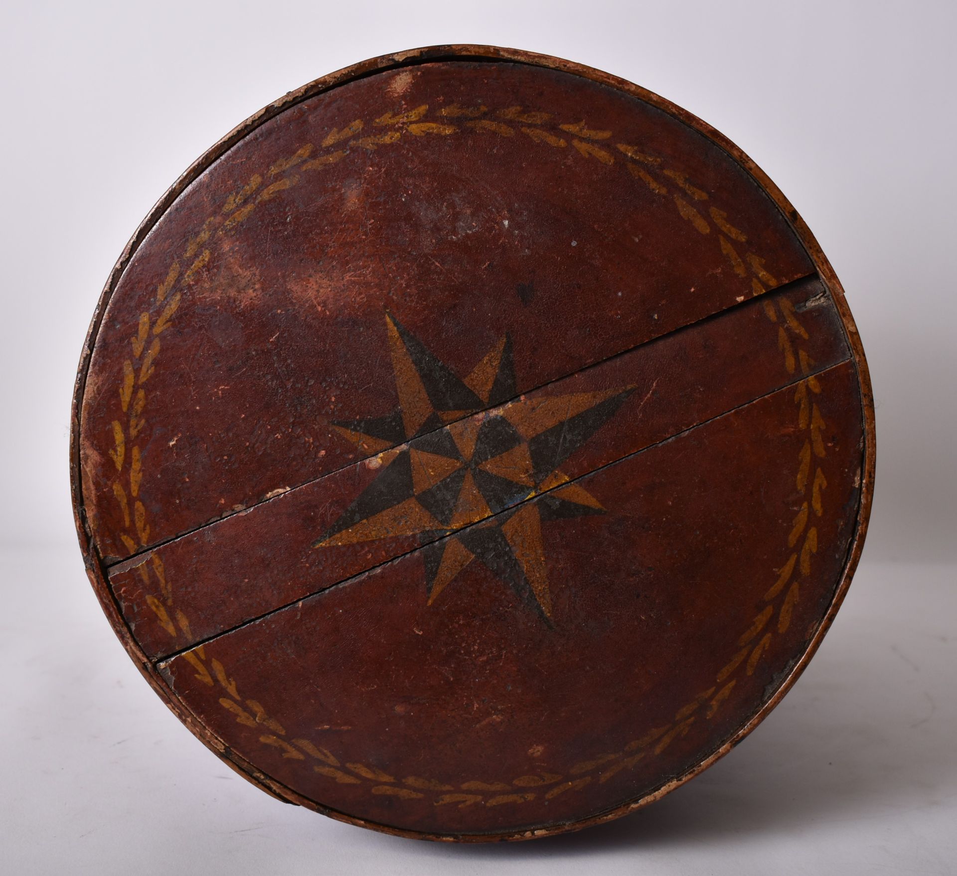 LARGE 19TH CENTURY SHIPPING SPICE BARREL WITH LID - Image 5 of 6