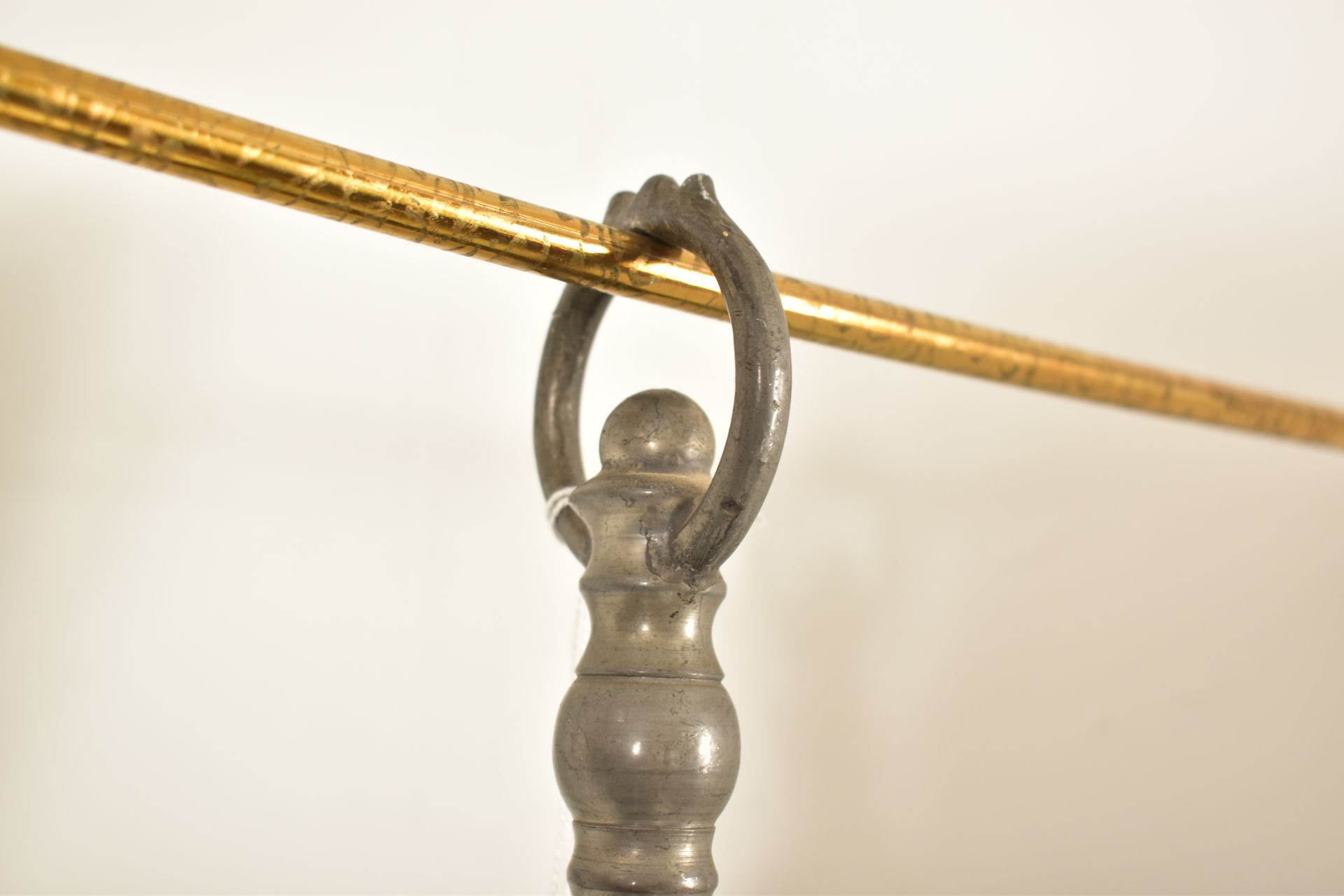 MID 19TH CENTURY DUTCH STYLE FOUR BRANCH PEWTER CHANDELIER - Image 4 of 4