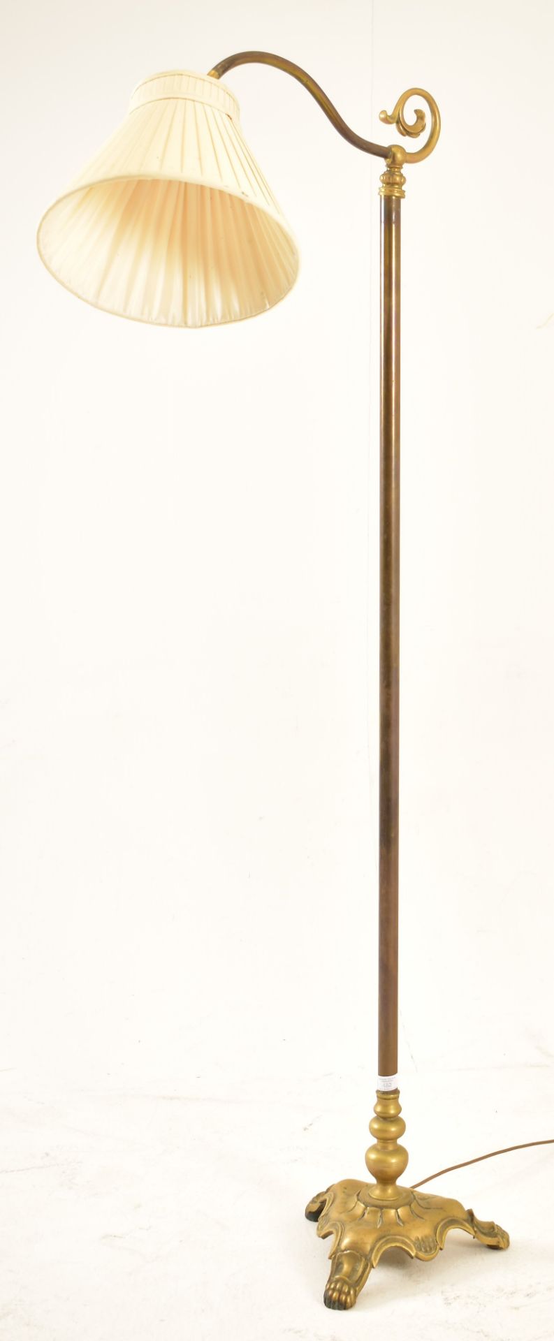 ART DECO 1930S BRASS & COPPER FLOOR LAMP LIGHT