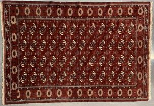 EARLY 20TH CENTURY 1920S TURKMAN VIRGIN WOOL RUG