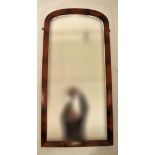 19TH CENTURY VICTORIAN MAHOGANY FRAMED HANGING MIRROR