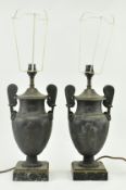 PAIR OF NEOCLASSICAL STYLE AMPHORA SHAPED DESK LAMPS