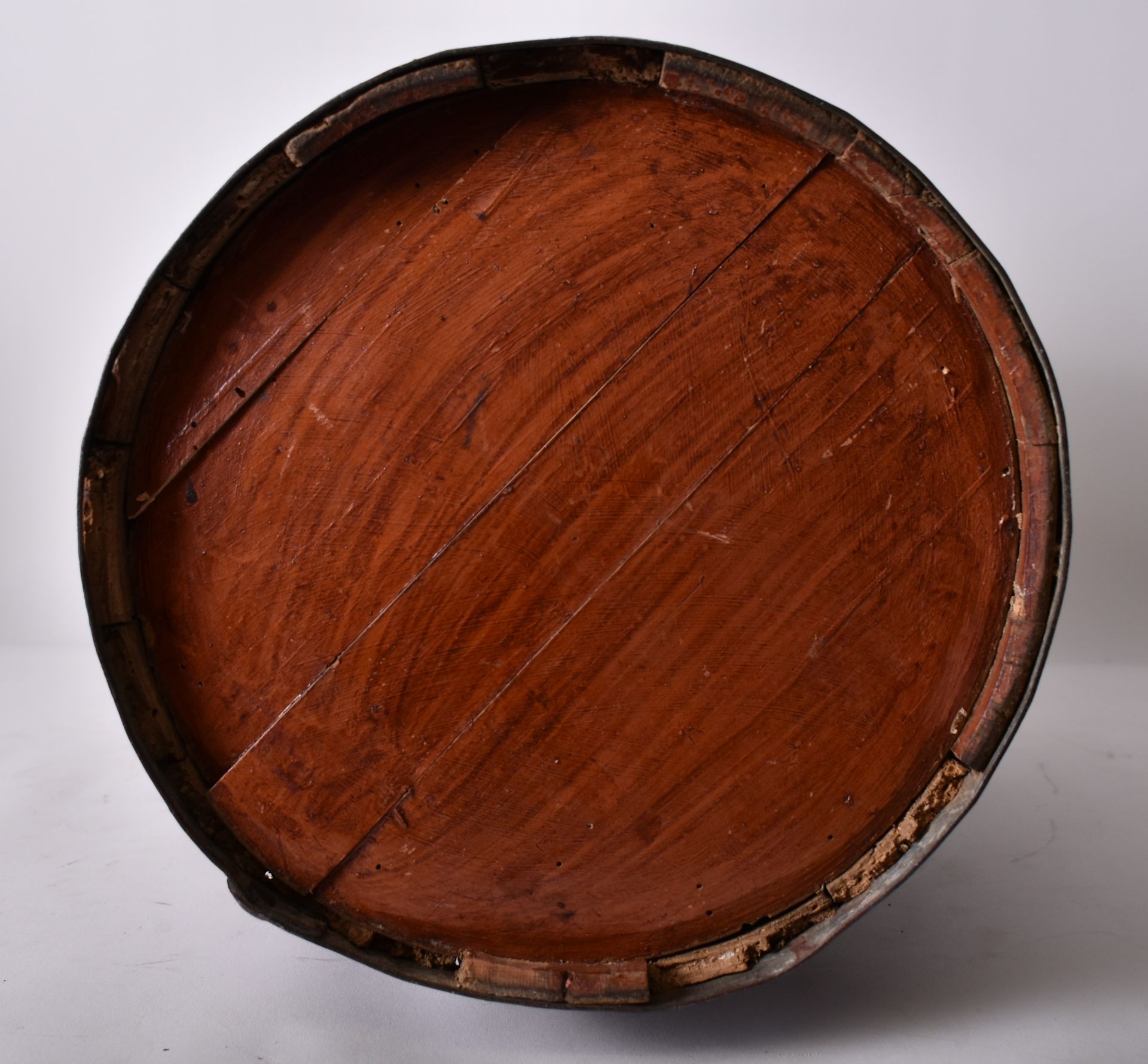 LARGE 19TH CENTURY SHIPPING SPICE BARREL WITH LID - Image 6 of 6