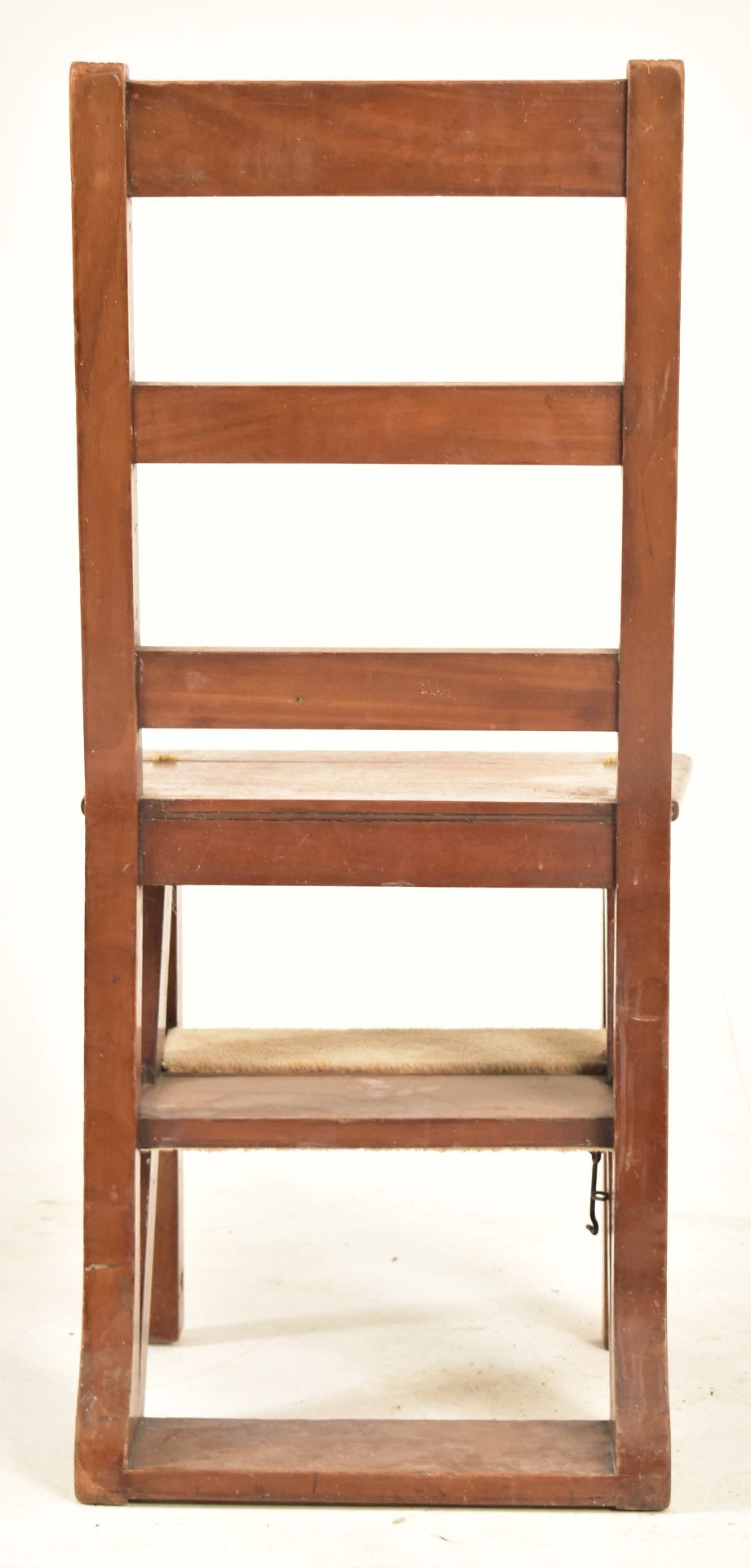 LATE VICTORIAN MAHOGANY METAMORPHIC FOLDING LIBRARY CHAIR - Image 3 of 6