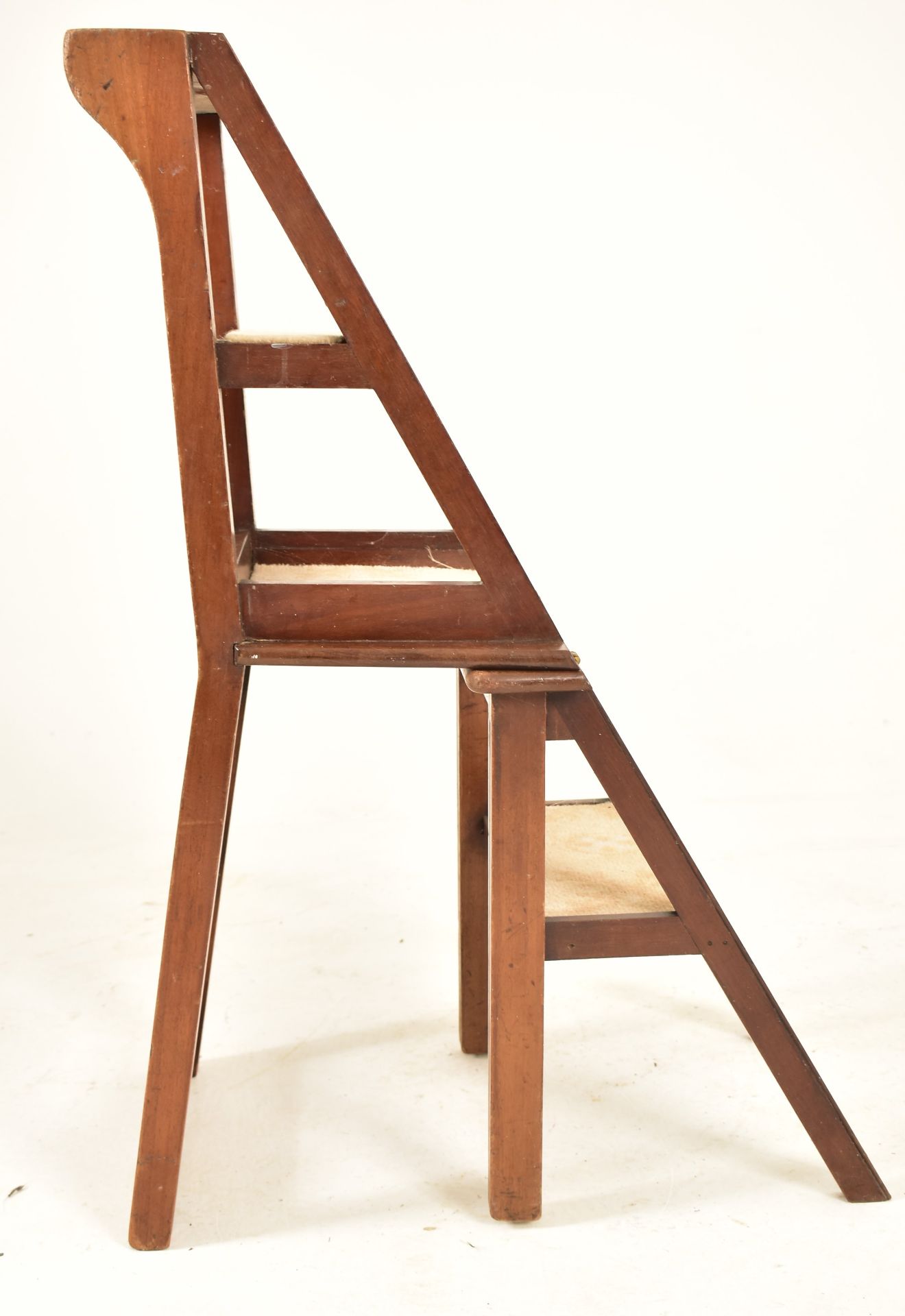 LATE VICTORIAN MAHOGANY METAMORPHIC FOLDING LIBRARY CHAIR - Image 6 of 6