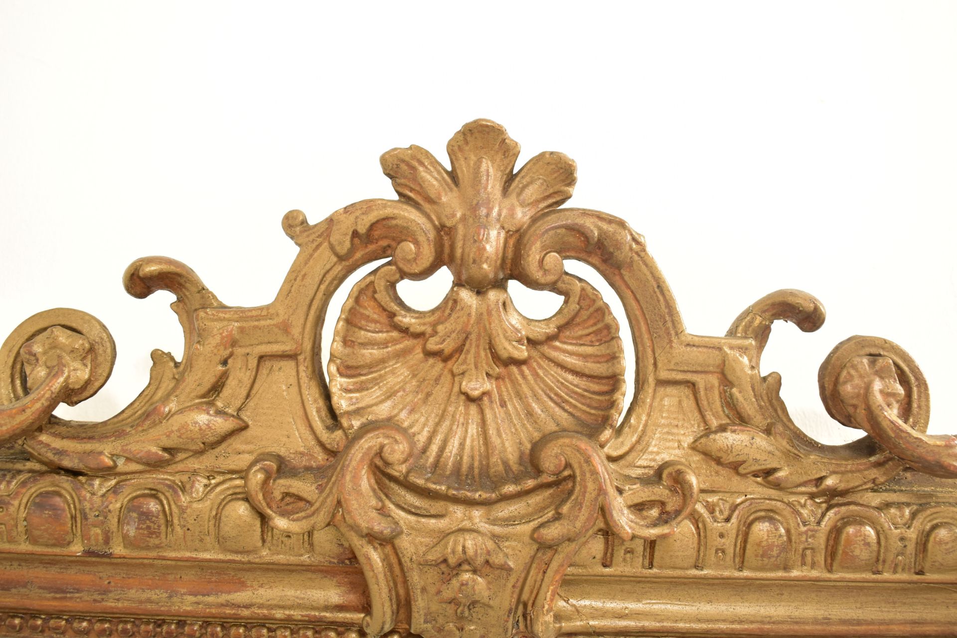 FRENCH LOUIS XVI STYLE GILT WOOD MANTEL MIRROR - Image 2 of 5