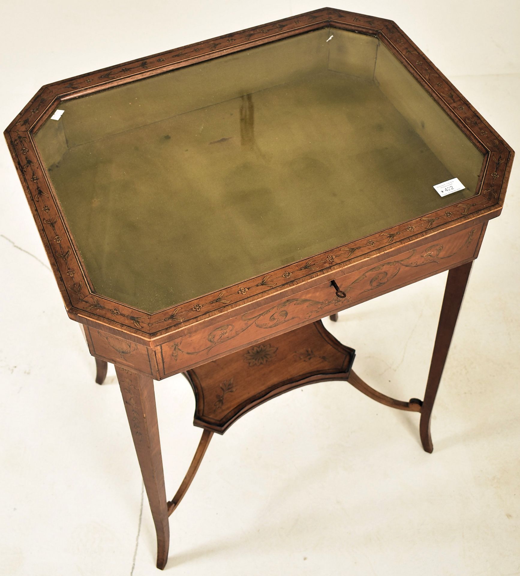 EDWARDIAN SATINWOOD & MARQUETRY INLAID BIJOUTERIE TABLE - Image 2 of 6