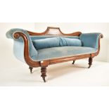 VICTORIAN DOUBLE SCROLL END CHESTERFIELD MAHOGANY SOFA