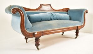 VICTORIAN DOUBLE SCROLL END CHESTERFIELD MAHOGANY SOFA