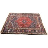 LARGE 20TH CENTURY AZIMI PERSIAN HAND KNOTTED RUG