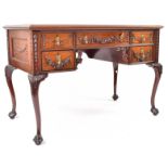 ROBERT ADAMS REVIVAL MAHOGANY WRITING DESK TABLE