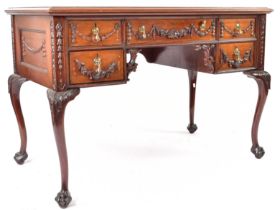 ROBERT ADAMS REVIVAL MAHOGANY WRITING DESK TABLE