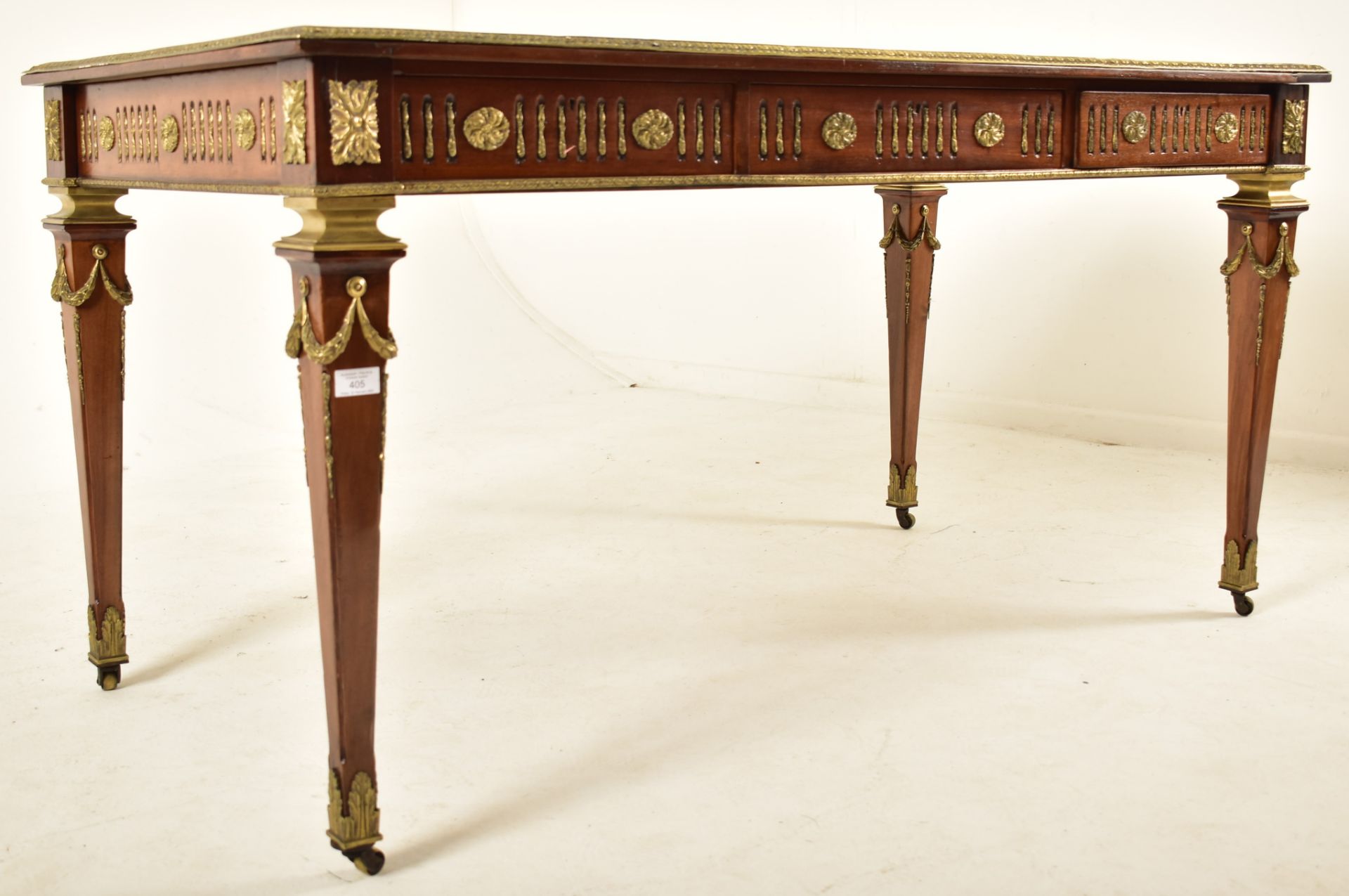 HOWARD & SONS - 19TH CENTURY MAHOGANY & ORMOLU DESK