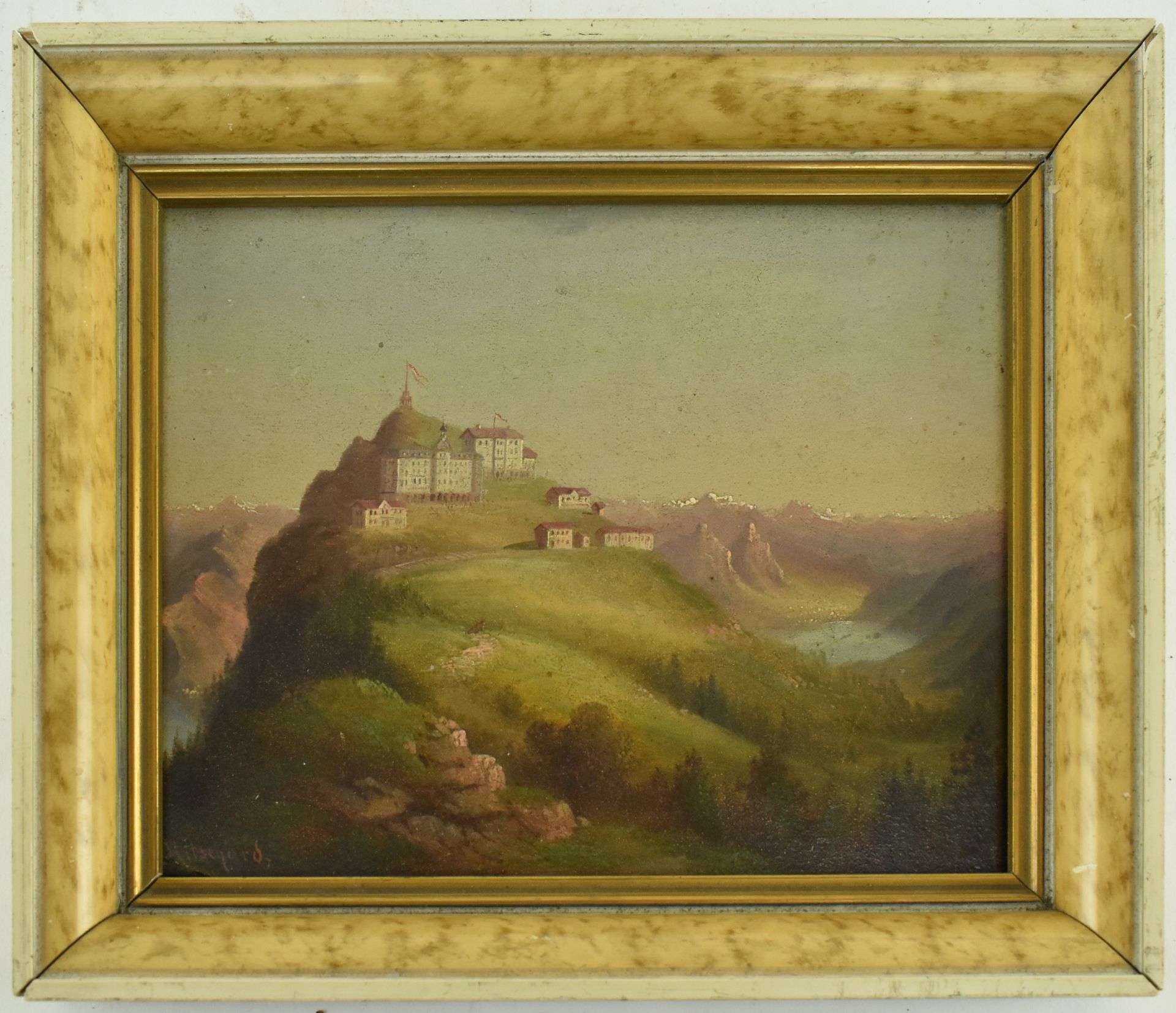 LOUIS RITSCHARD - 19TH CENTURY OIL ON BOARD PAINTING - Image 2 of 4