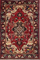 EARLY 20TH CENTURY PERSIAN ARDEBIL HERIZ WOOL FLOOR RUG