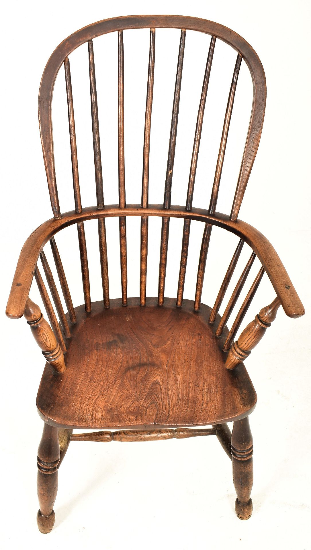 VICTORIAN 19TH CENTURY ELM COMB-BACK WINDSOR CHAIR - Image 2 of 5