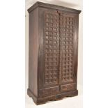 INDIAN STYLE SHEKHAWATI HARDWOOD TWIN DOOR WARDROBE