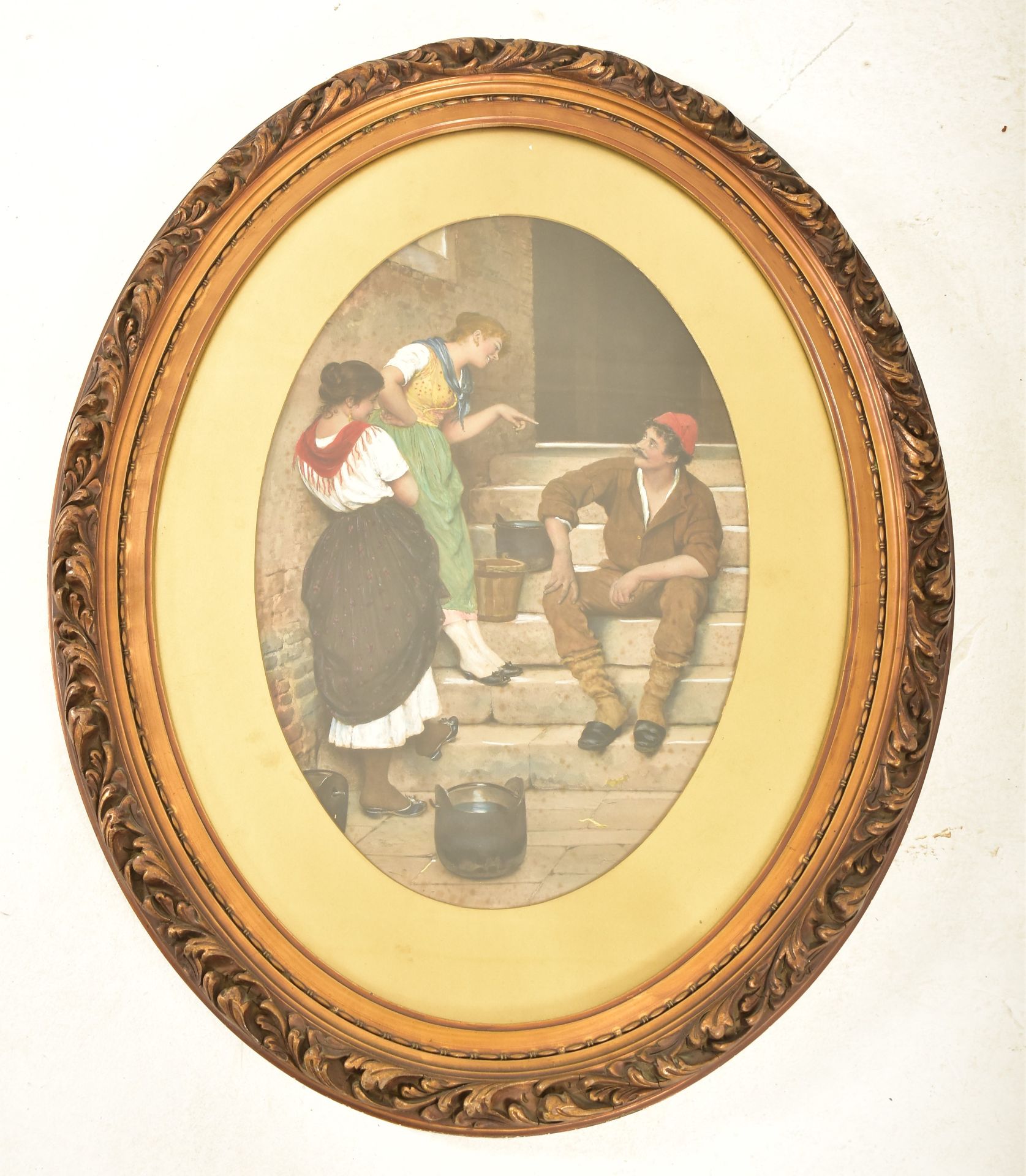 PAIR OF 19TH CENTURY NEO-BAROQUE STYLE OLEOGRAPHS - Image 3 of 7