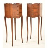 PAIR OF FRENCH PETITE LOUIS XV STYLE OAK BEDSIDE CHESTS
