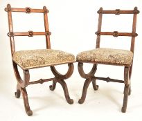 PAIR OF 19TH CENTURY CARVED OAK GOTHIC INSPIRED CHAIRS