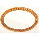 VICTORIAN 19TH CENTURY GILTWOOD OVAL MIRROR