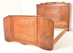 20TH CENTURY FRENCH CARVED OAK DOUBLE BED