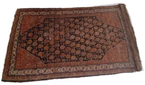 19TH CENTURY HAND WOVEN PERSIAN ISLAMIC BIDJAR CARPET RUG