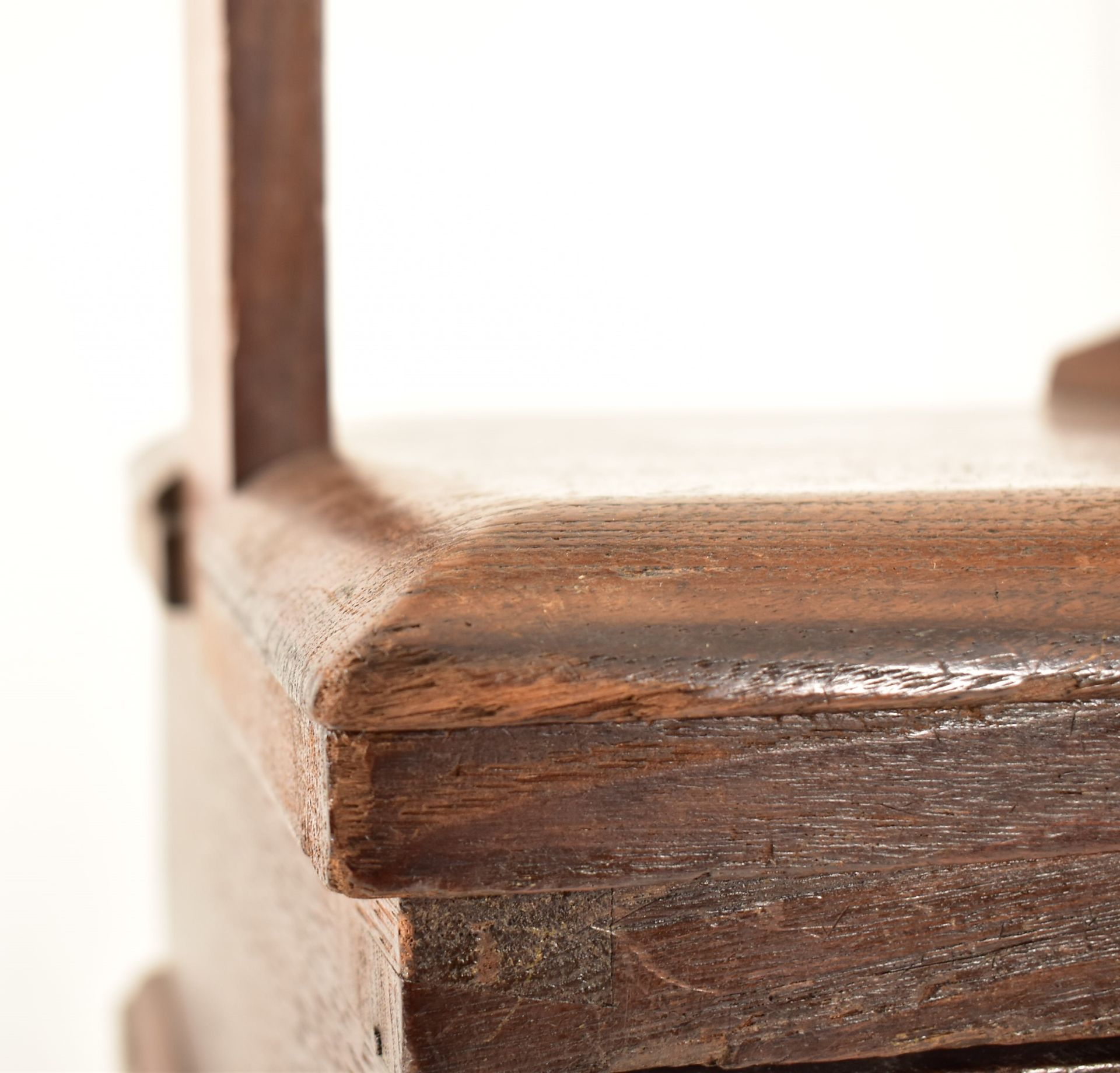 GEORGE III 18TH CENTURY OAK BOOK PRESS ON STAND - Image 5 of 9
