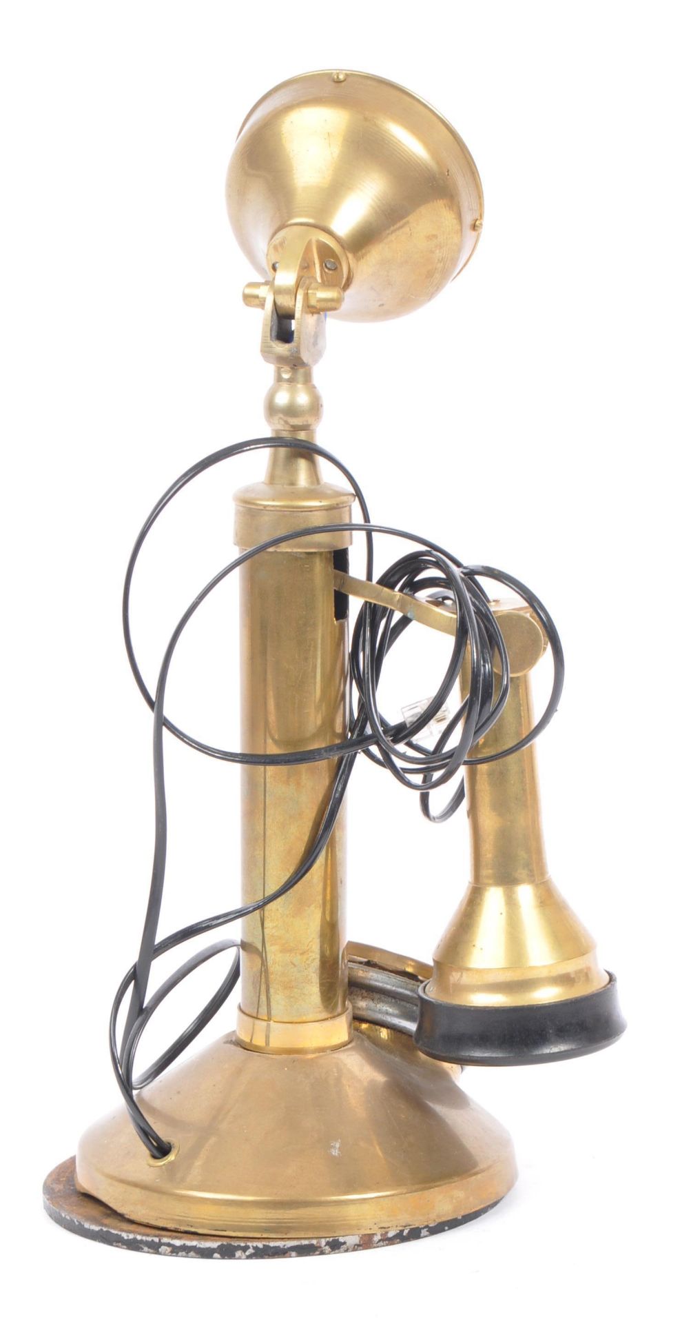 EARLY 20TH CENTURY BRASS CANDLESTICK TELEPHONE - Image 3 of 7