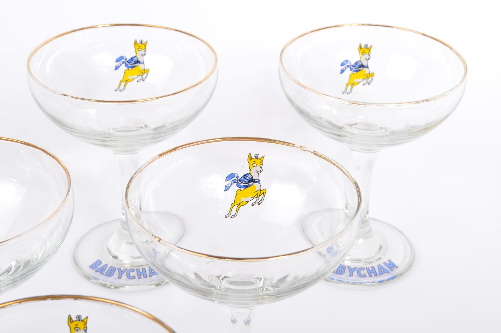 COLLECTION OF SIX VINTAGE 20TH CENTURY BABYCHAM GLASSES - Image 4 of 6